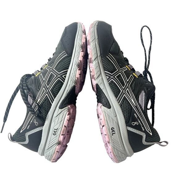 Asics Gel Venture 8 Shoes Black Purple Womens Size 8.5 Running Sneakers 1012A708 - Picture 5 of 10